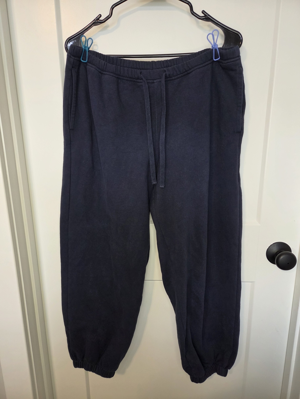 Hollister Navy Drawstring Jogger Sweatpants. Size M. #JW